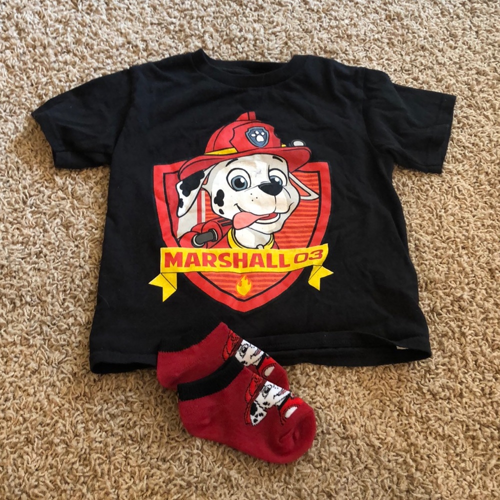Paw Patrol Marshall T-shirt and matching socks